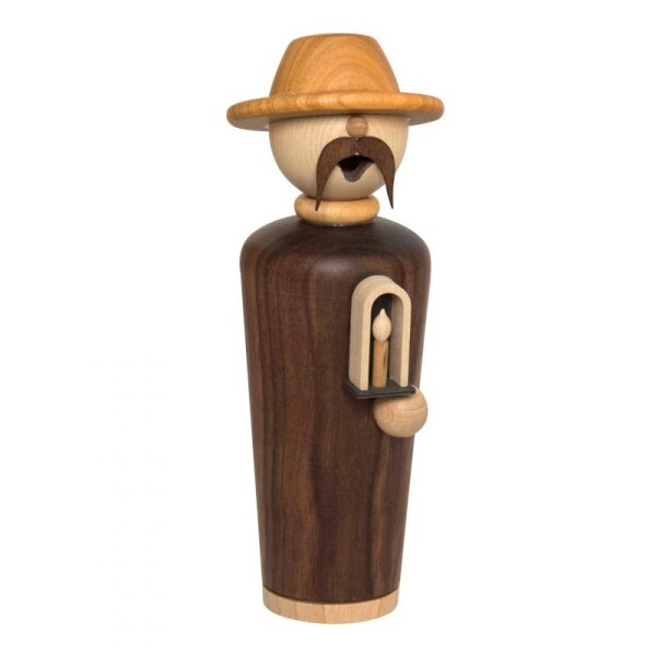 Meisterstück Rauchfigur Lichtträger Nussbaum 17 cm