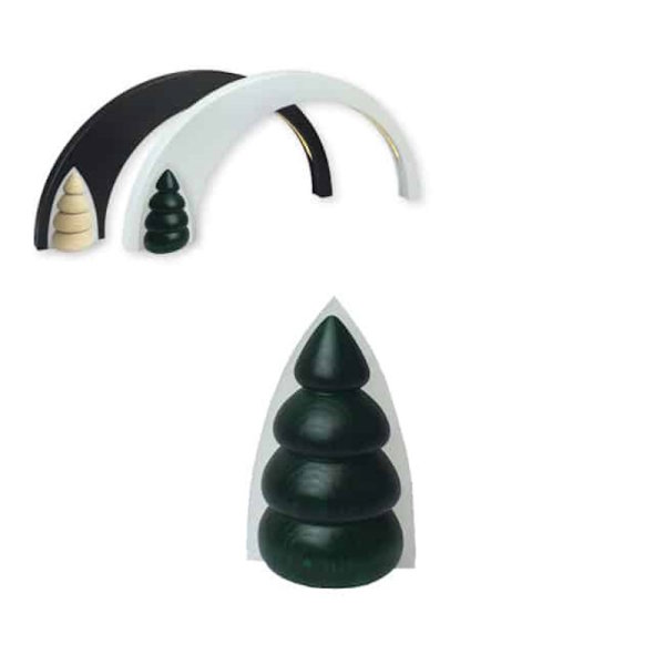 Baumhälfte Glas 11 cm für LB-500 dunkelgrün