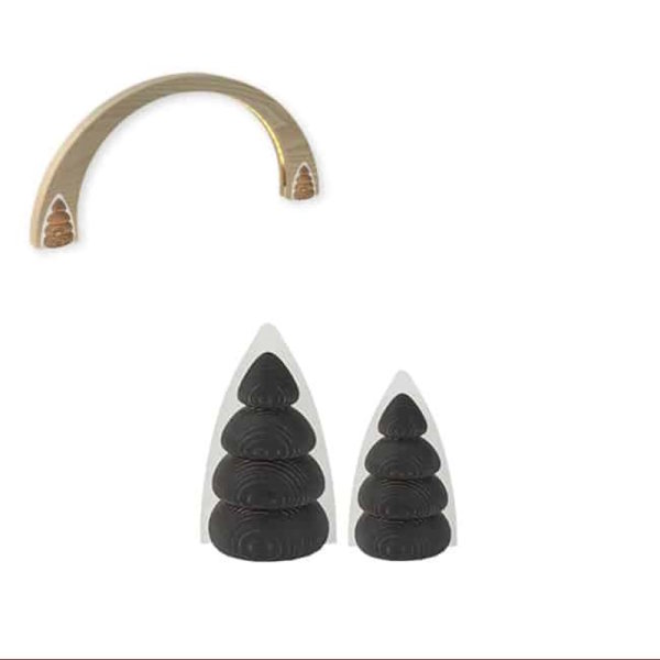 Baumhälftenpaar Glas 6 cm und 7 cm für LB-510