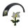 Designelement Glas 11 cm für LB-500 Blume grün/weiß