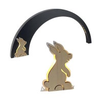 Designelement Glas 11 cm für LB-500 Hase natur