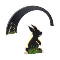 Designelement Glas 11 cm für LB-500 Hase dunkelbraun